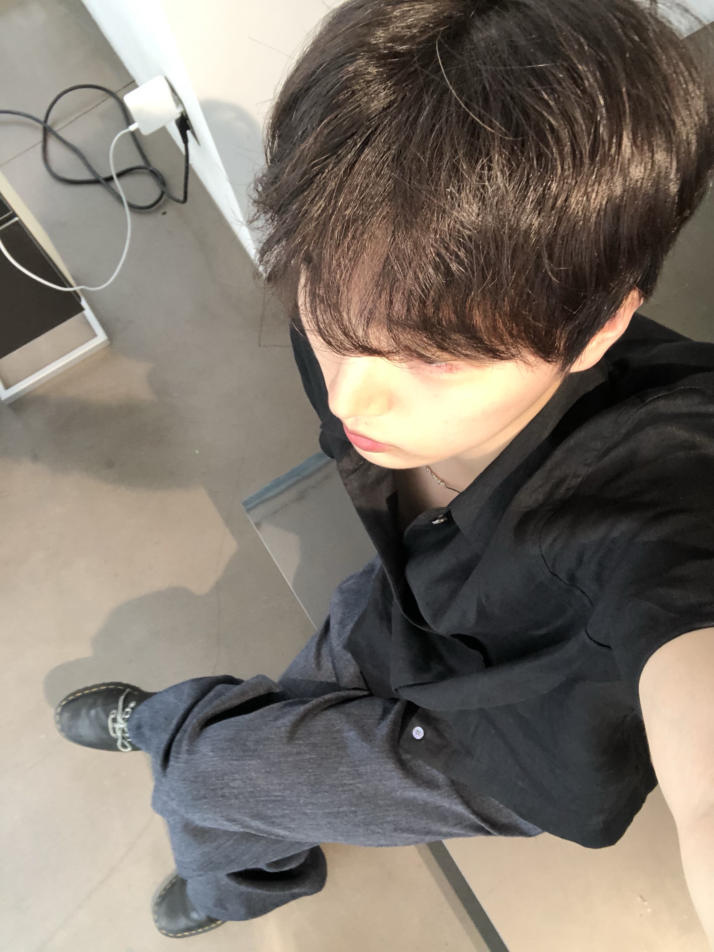 Dr. Martens x Thisisneverthat 1461 Waxed Full Grain Black 착용 스타일 - 2