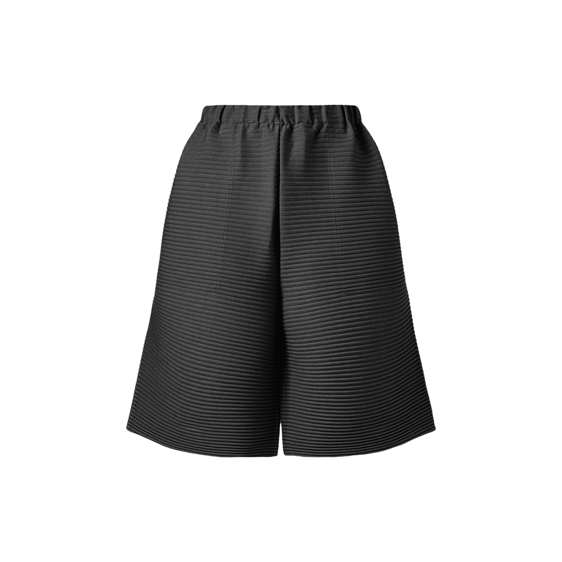 WPA3GBK Monplisse Women Horizon Pleats Comfortable Shorts Black