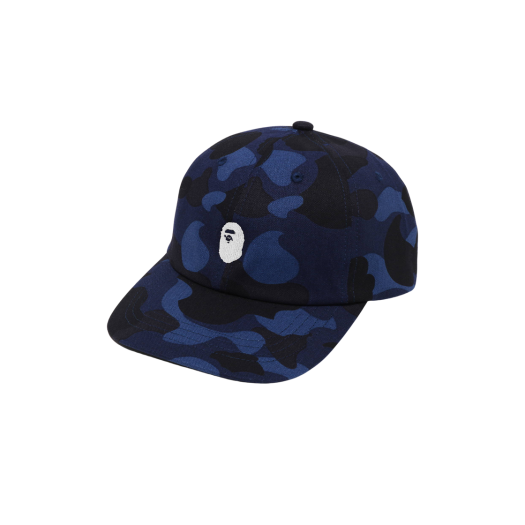 BAPE Color Camo Ape Head One Point Panel Cap Navy