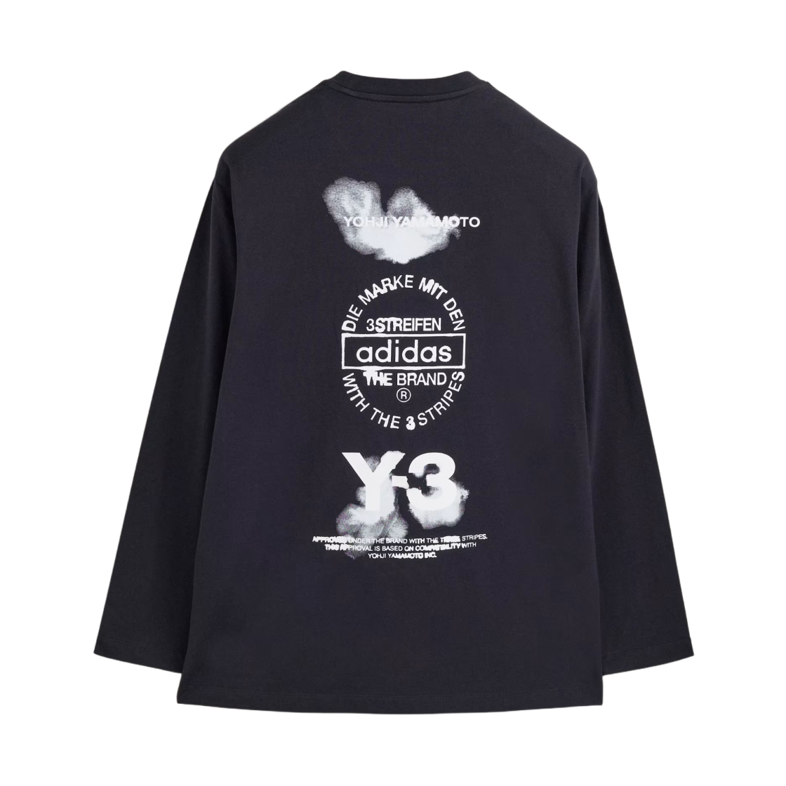 JX4747 Y-3 Graphic Long Sleeve T-Shirt Black