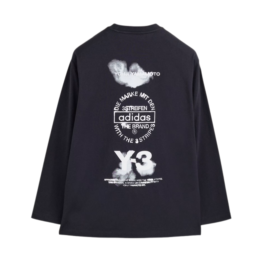 Y-3 Graphic Long Sleeve T-Shirt Black
