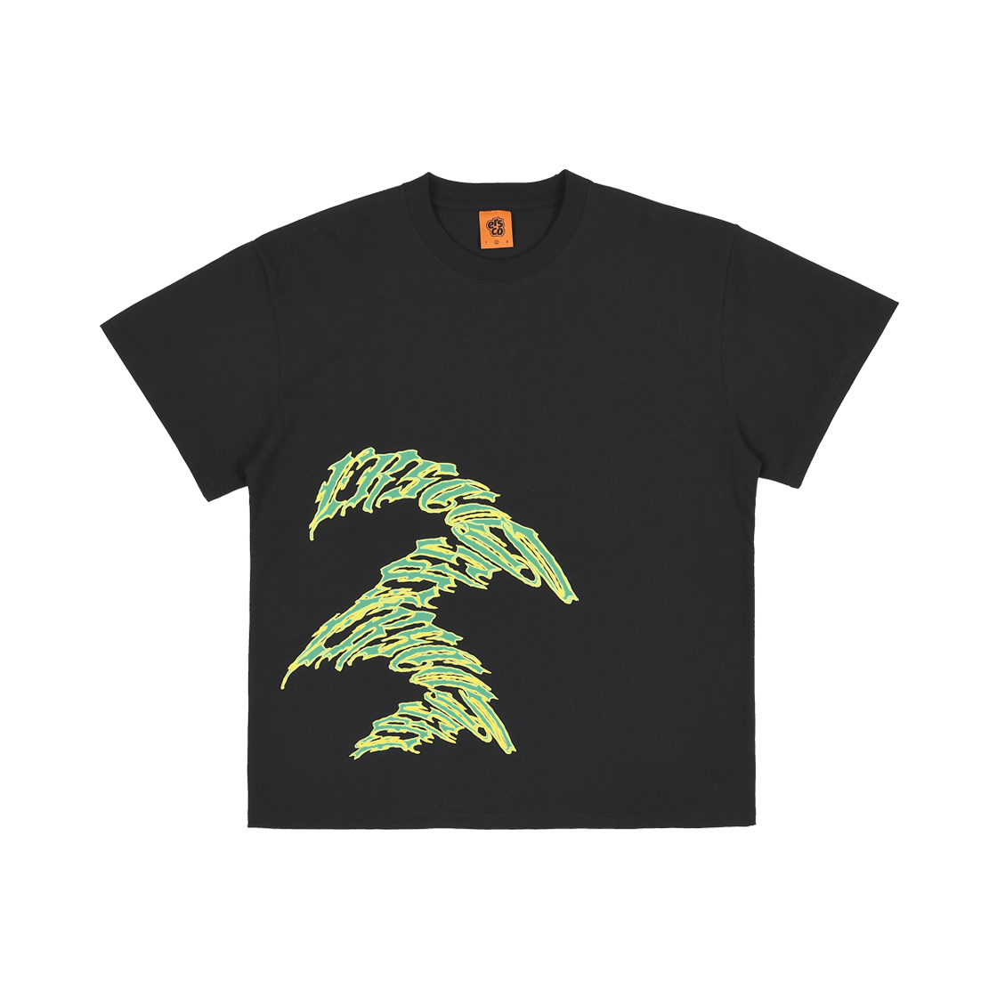 ersco-0079 ersco Wave Logo T-shirt Black