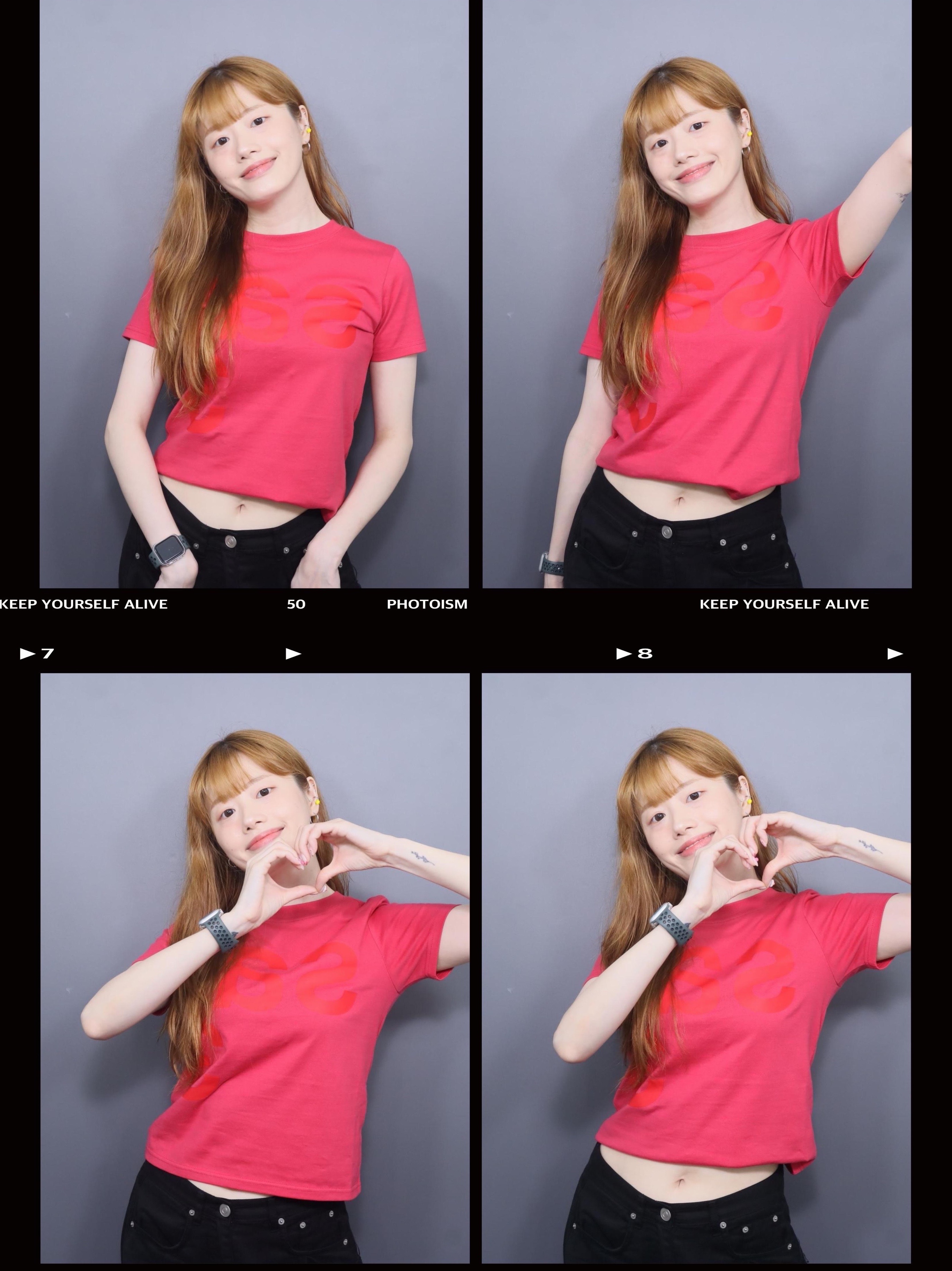 [예약 배송][KREAM 단독] Safarispot 1/2 Basic Safari T-Shirt Red 착용 스타일