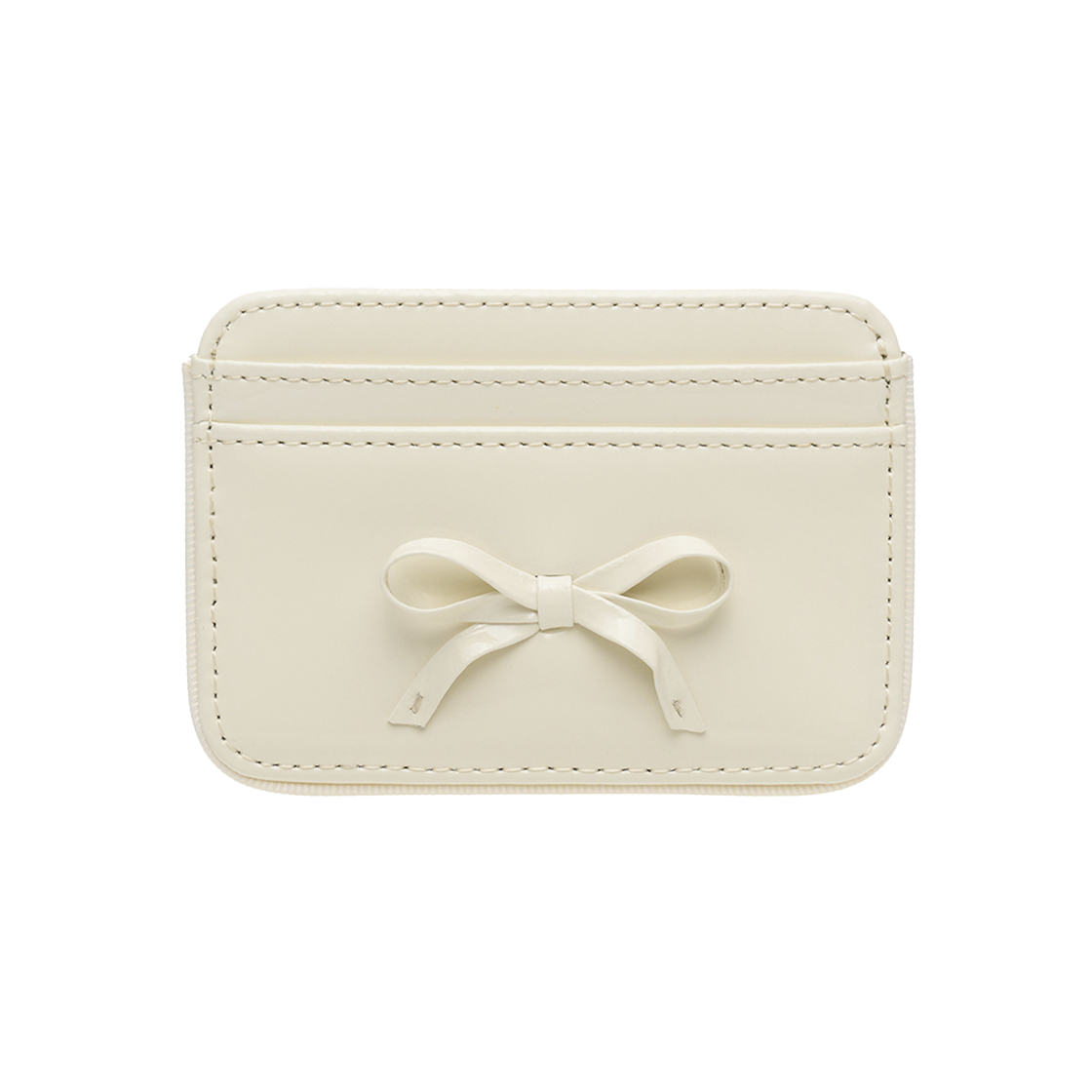 르마스크 리본 파이핑 소가죽 카드지갑 크림(Le Masque Ribbon Piping Cowhide Card Wallet Cream)