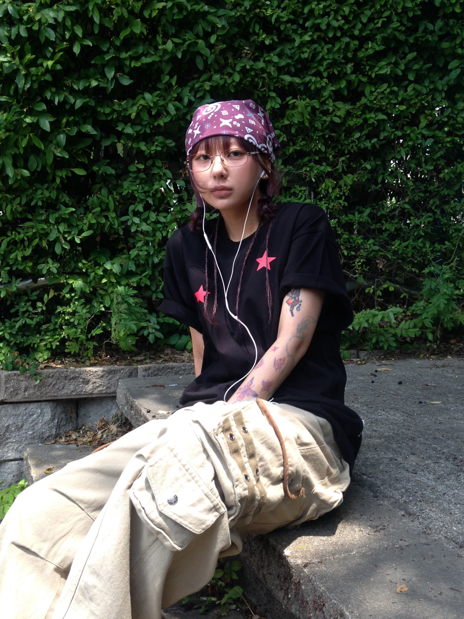 Thevinylhouse Star T-Shirt Black ์ฐฉ์ฉ ์คํ์ผ - 1