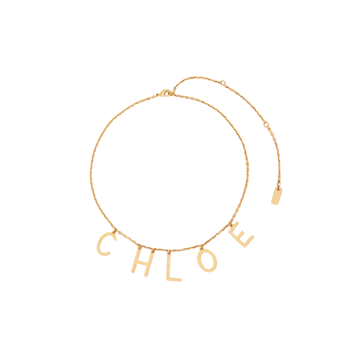 CH25AJN08CB79DC Chloe Letters Necklace Vintage Gold