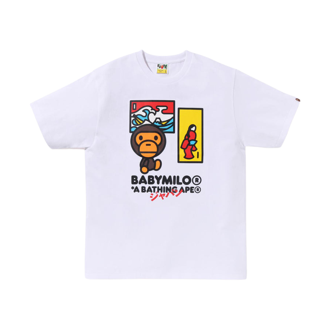베이프 재팬 아트 베이비 마일로 티셔츠 화이트(BAPE Japan Art Baby Milo T-Shirt White)