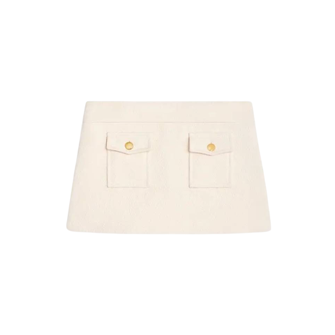 2J721916W-12CR (W) Celine Bandeau Mini Skirt Ivory - 대표 이미지 #1
