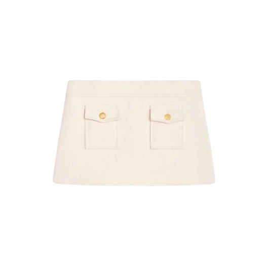 (W) Celine Bandeau Mini Skirt Ivory