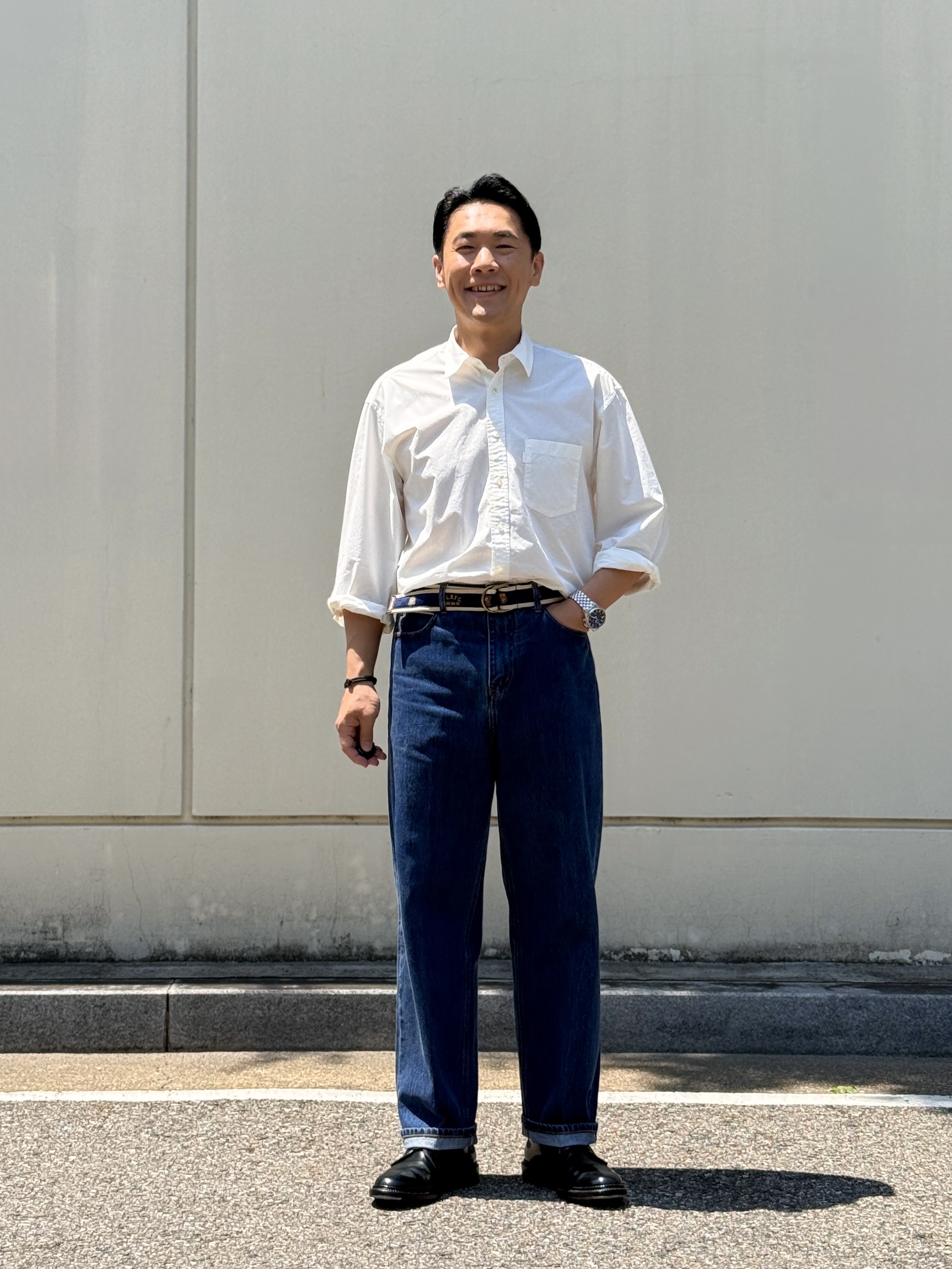 Alden 9901 Cordovan Plain Toe Blucher Oxford Black - E 착용 스타일 - 1