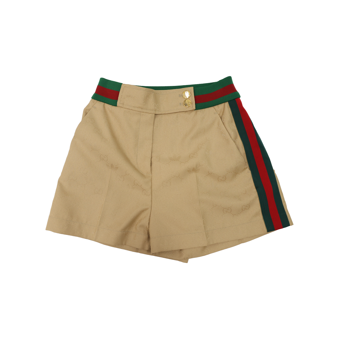 IT4R6DVM3Q4C GUCCI x adidas Jacquard Shorts Pants Beige