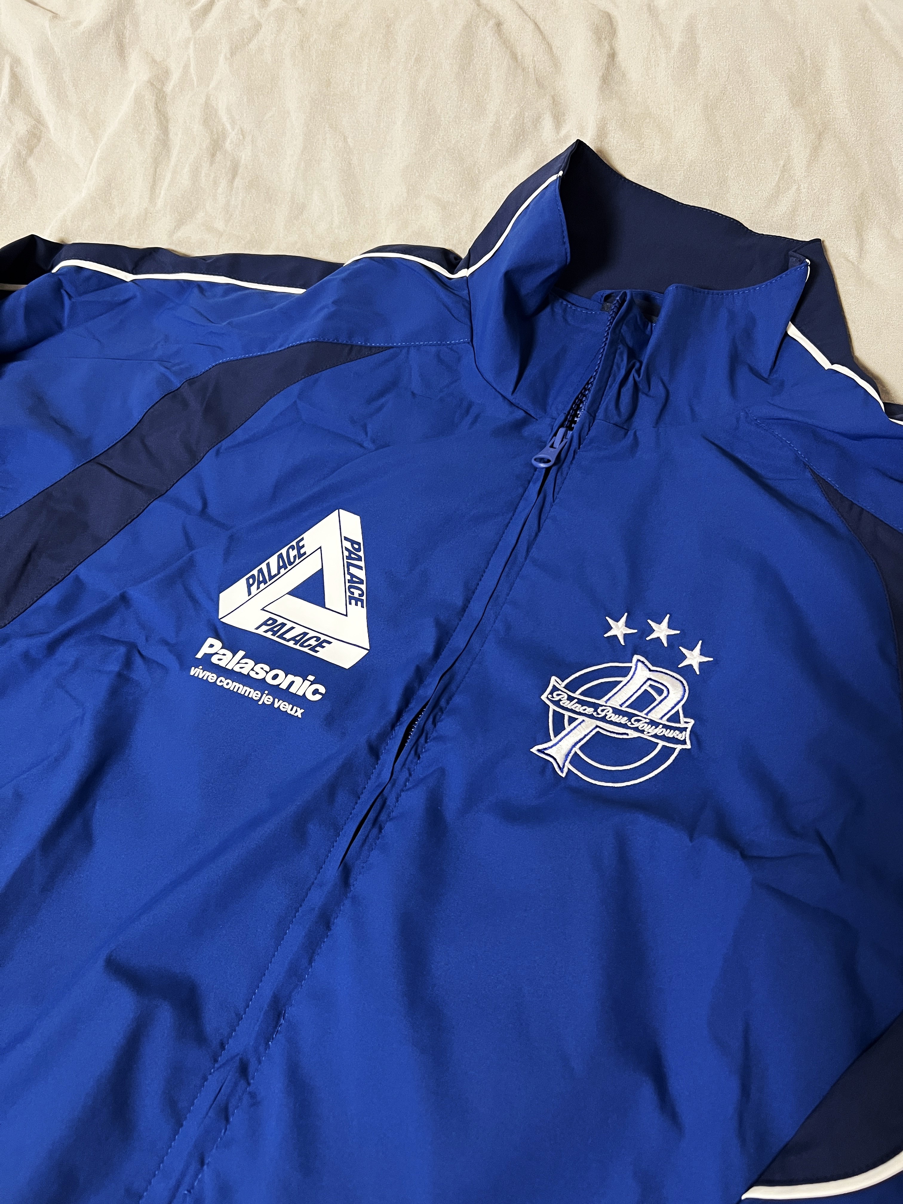 Palace Palais Pro Team Jacket Blue Berry - 25SS 착용 스타일