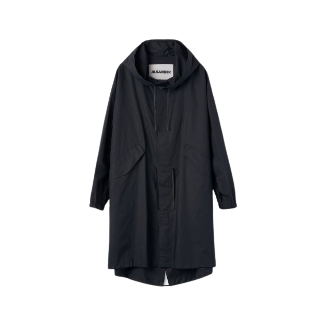 질 샌더 백 로고 프린트 후드 코트 네이비(Jil Sander Back Logo Print Hoodie Coat Navy)