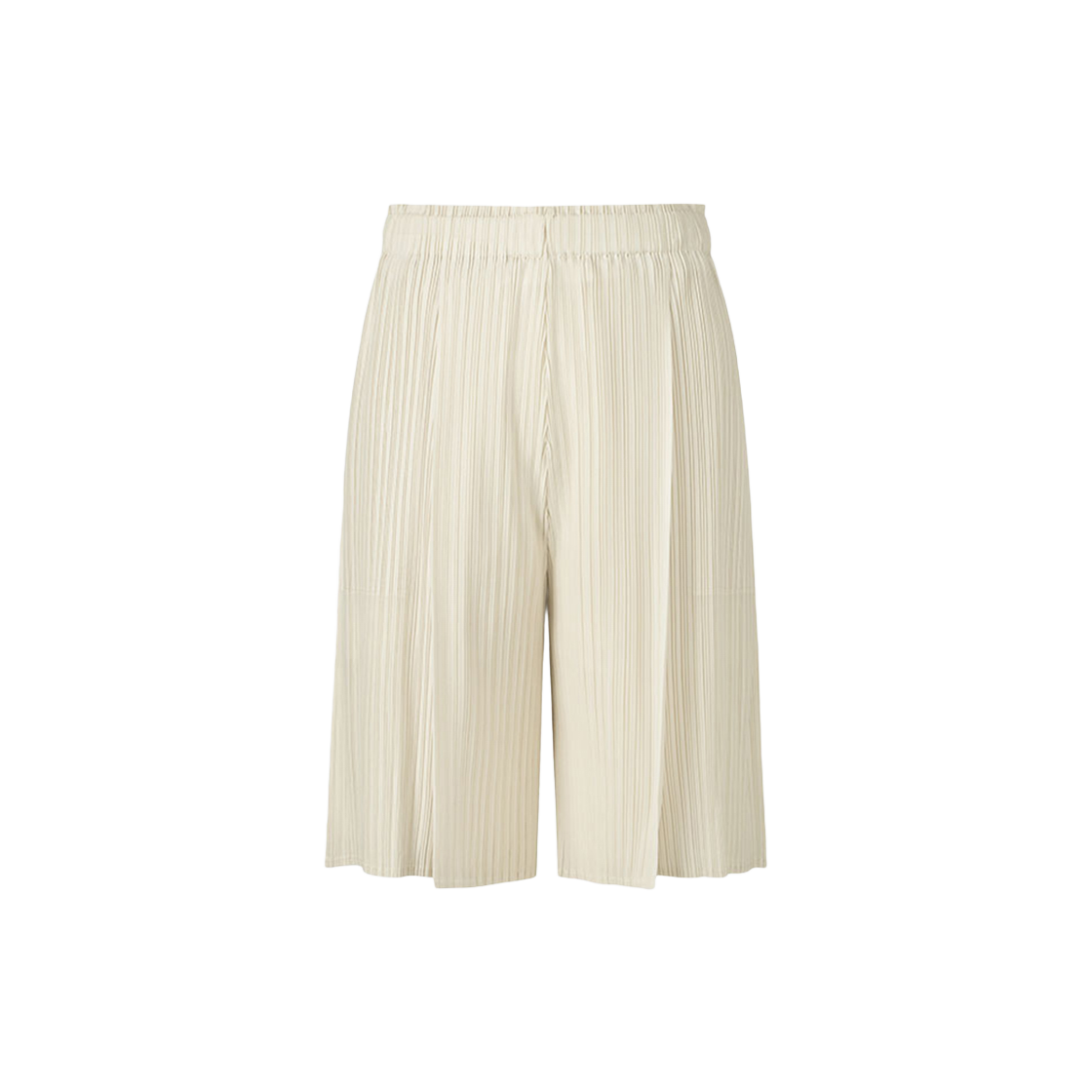 WPA3DIV Monplisse Women Tuck Flare Pleats Shorts Ivory