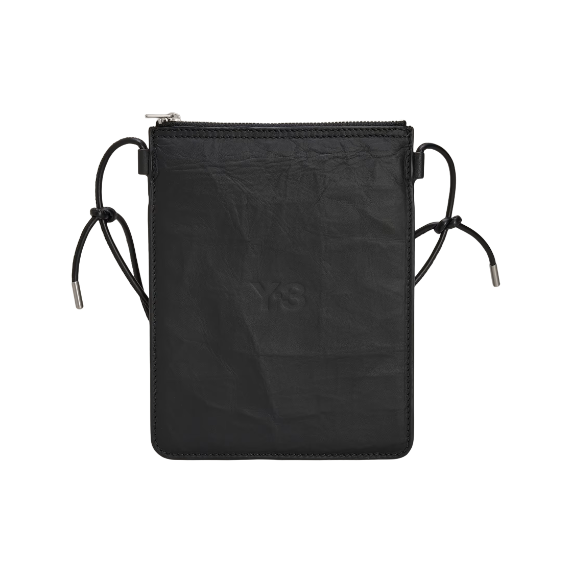 JD2914 Y-3 Leather Crossbody Bag Black