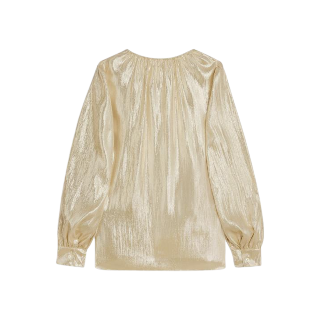 (W) 셀린느 노티드 포크 블라우스 베이지((W) Celine Knotted Folk Blouse Beige) - 2