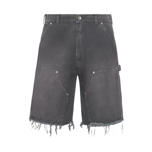 S50MU0087M35255860 Maison Margiela Stud Denim Shorts Grey