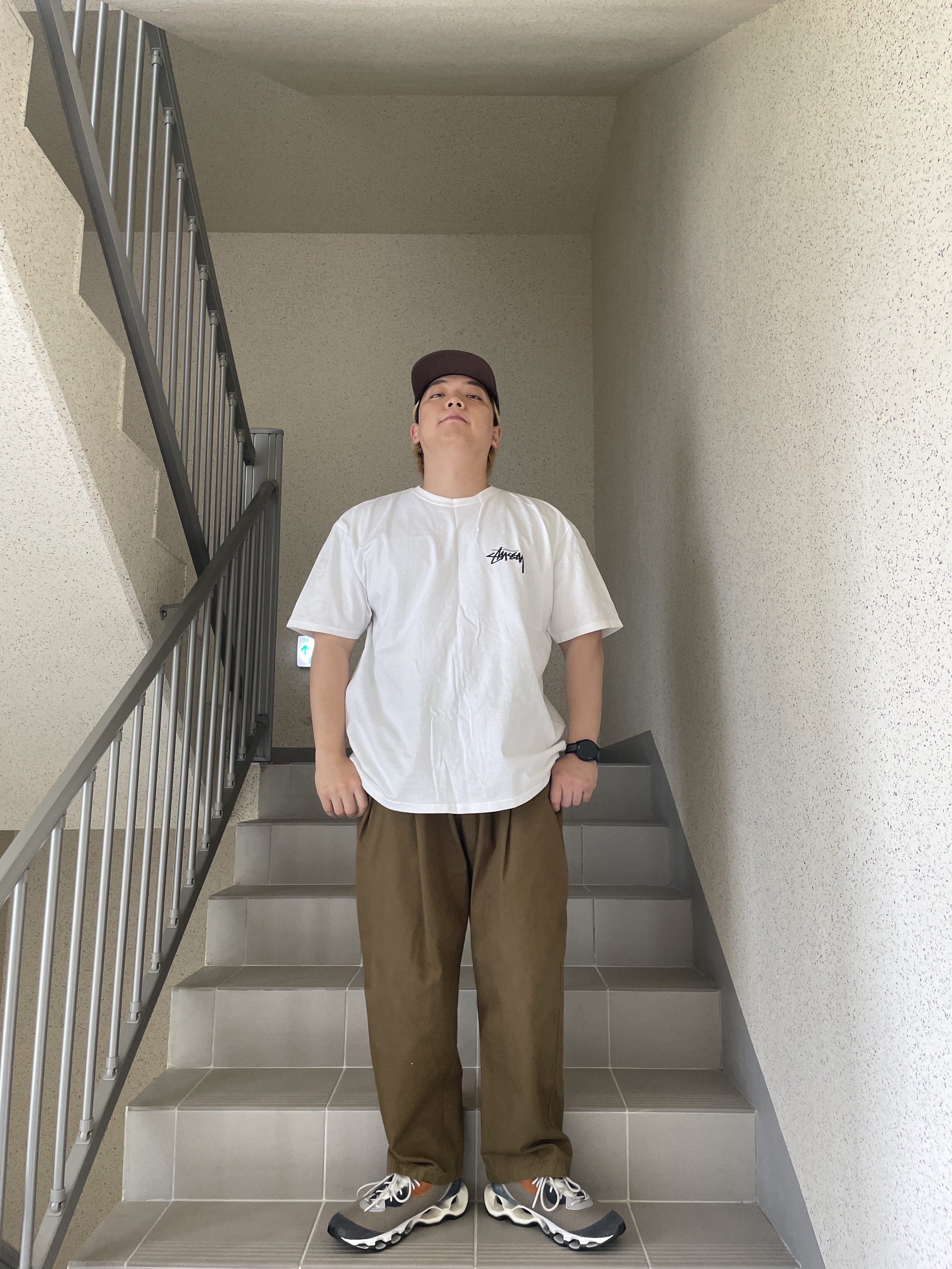 Mizuno Wave Prophecy Beta Fallen Rock, Alex Zono I Dig Running Trucker Hat OG Brown 착용 스타일 - 7