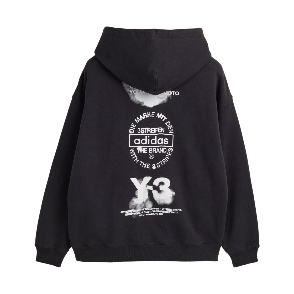 JX4748 Y-3 Graphic Hoodie Black