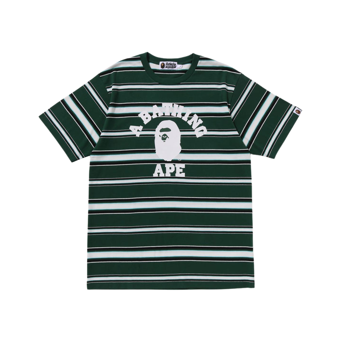 - BAPE College Stripe T-Shirt Green