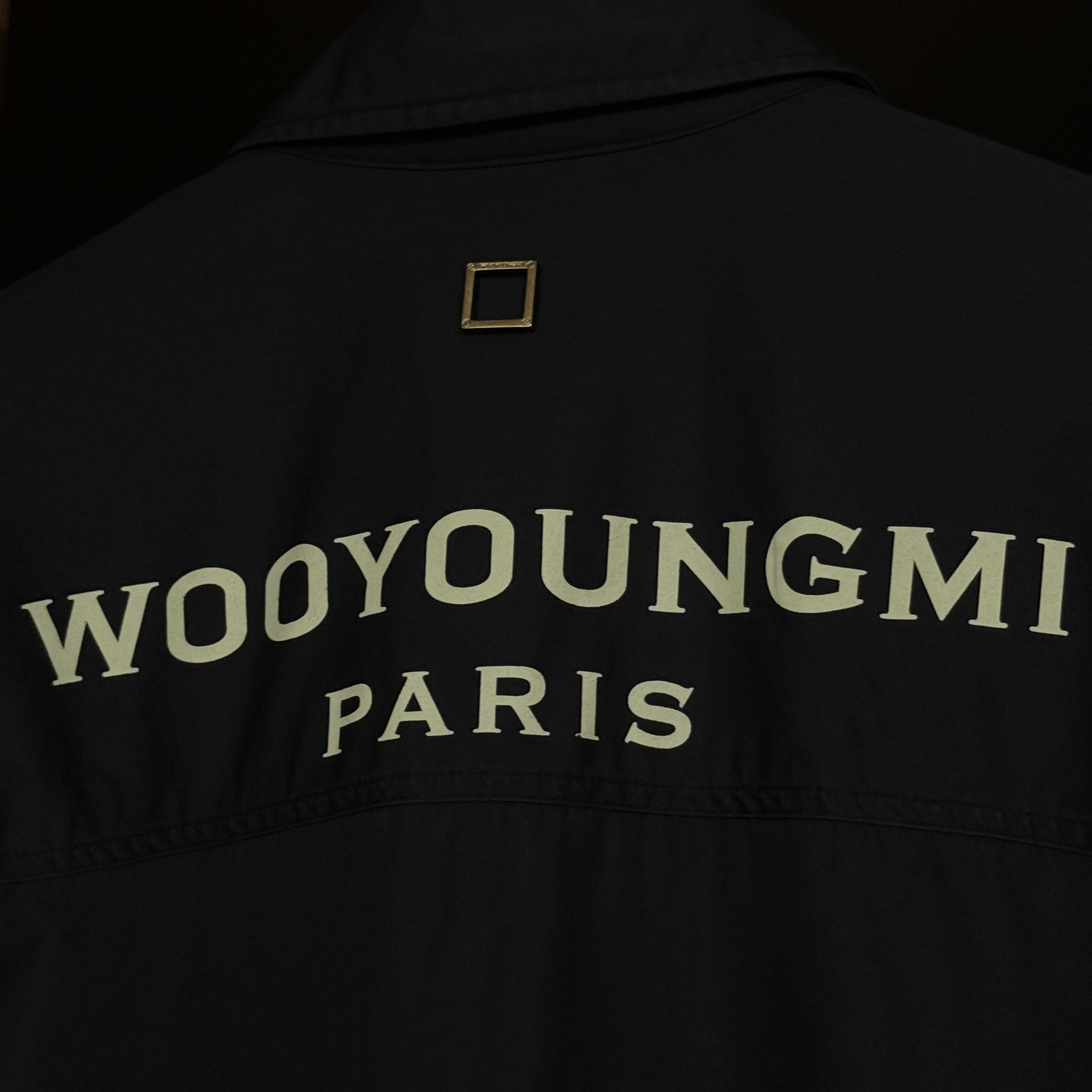 Wooyoungmi Oversize Back Logo Short Sleeve Shirt Navy - 21SS, Lemaire Small Soft Game Bag Nylon Canvas Black 착용 스타일 - 1