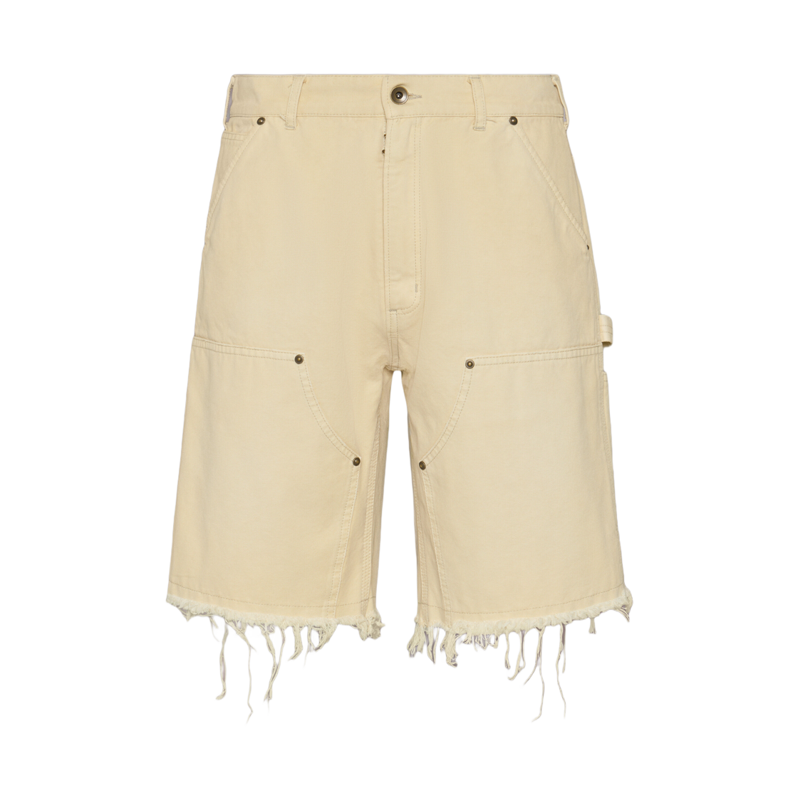 S50MU0087M35255112 Maison Margiela Stud Denim Shorts Pink Beige