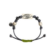 jisokuryClub x towtow.archive - Fish Carving Bracelet Navy