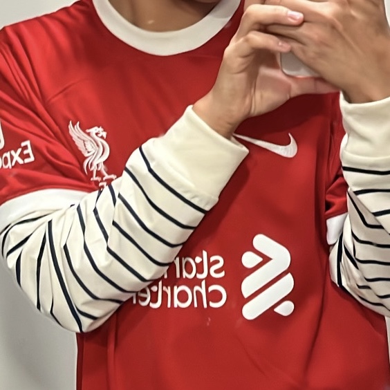 Nike Liverpool FC 2023/24 Dri-Fit Stadium Home Jersey Gym Red (Non Marking Ver.) 착용 스타일 - 1