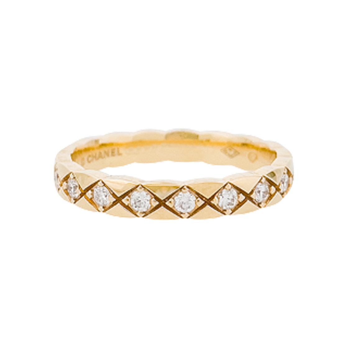 샤넬 코코크러쉬 링 미니모델 53호 18K 옐로우골드 다이아몬드(Chanel Coco Crush Ring Mini Model Size 53 18K Yellow Gold Diamond)