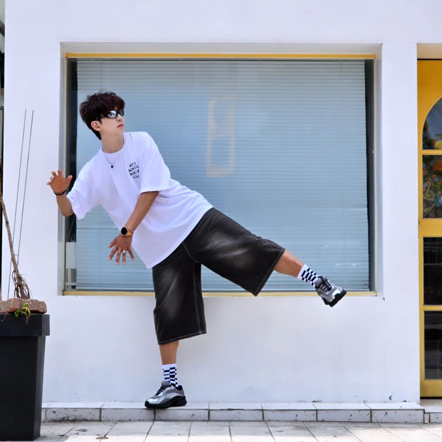 Anti Social Social Club Mind Games S/S Tee White, [6% 적립] FILA Pantera 99/25 Silver 착용 스타일 - 2