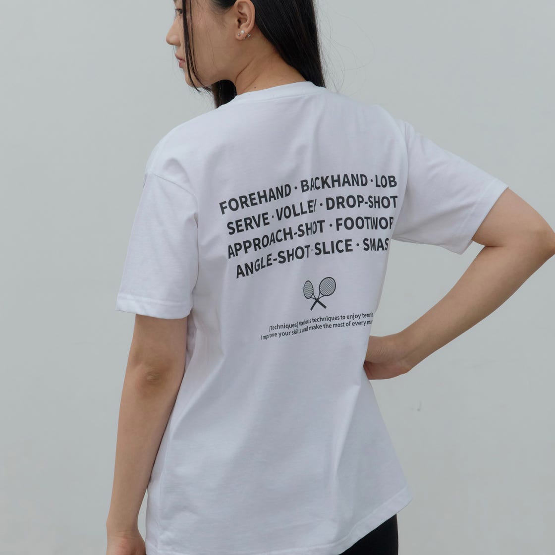 tedambk ALLTAGLICH Tennis Tecnique T-Shirts White Black - #2
