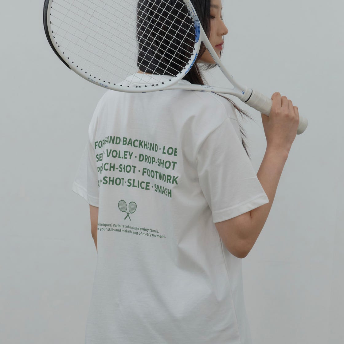 tedamgr ALLTAGLICH Tennis Tecnique T-Shirts Ivory Green - #3