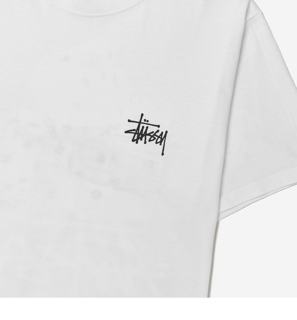 【HUGYOURSKIN】Glitter Melted Tee (White) MELTED TEE-WHITE - Stussy Store