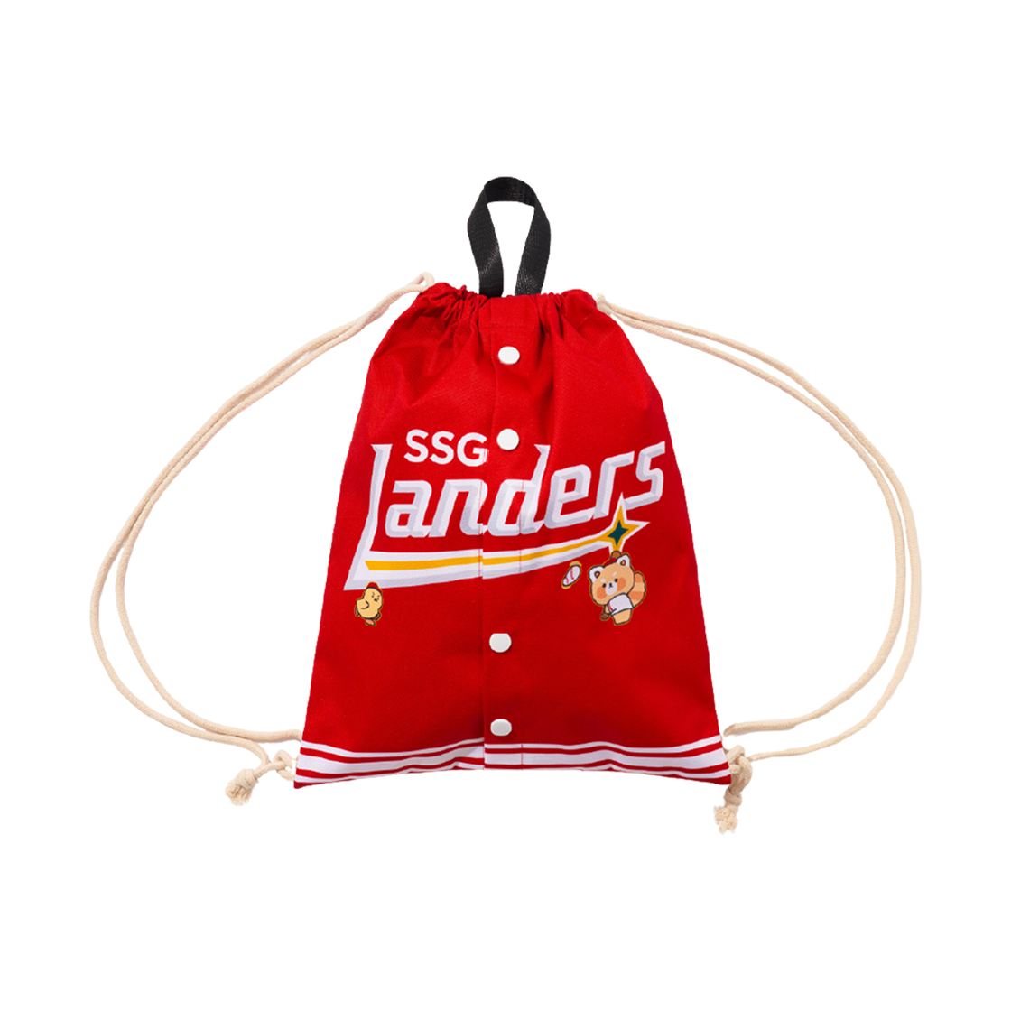 - Lessey & Friends x KBO The Strongest Lessey Victory Graphic Button Gym Sack Red SSG Landers