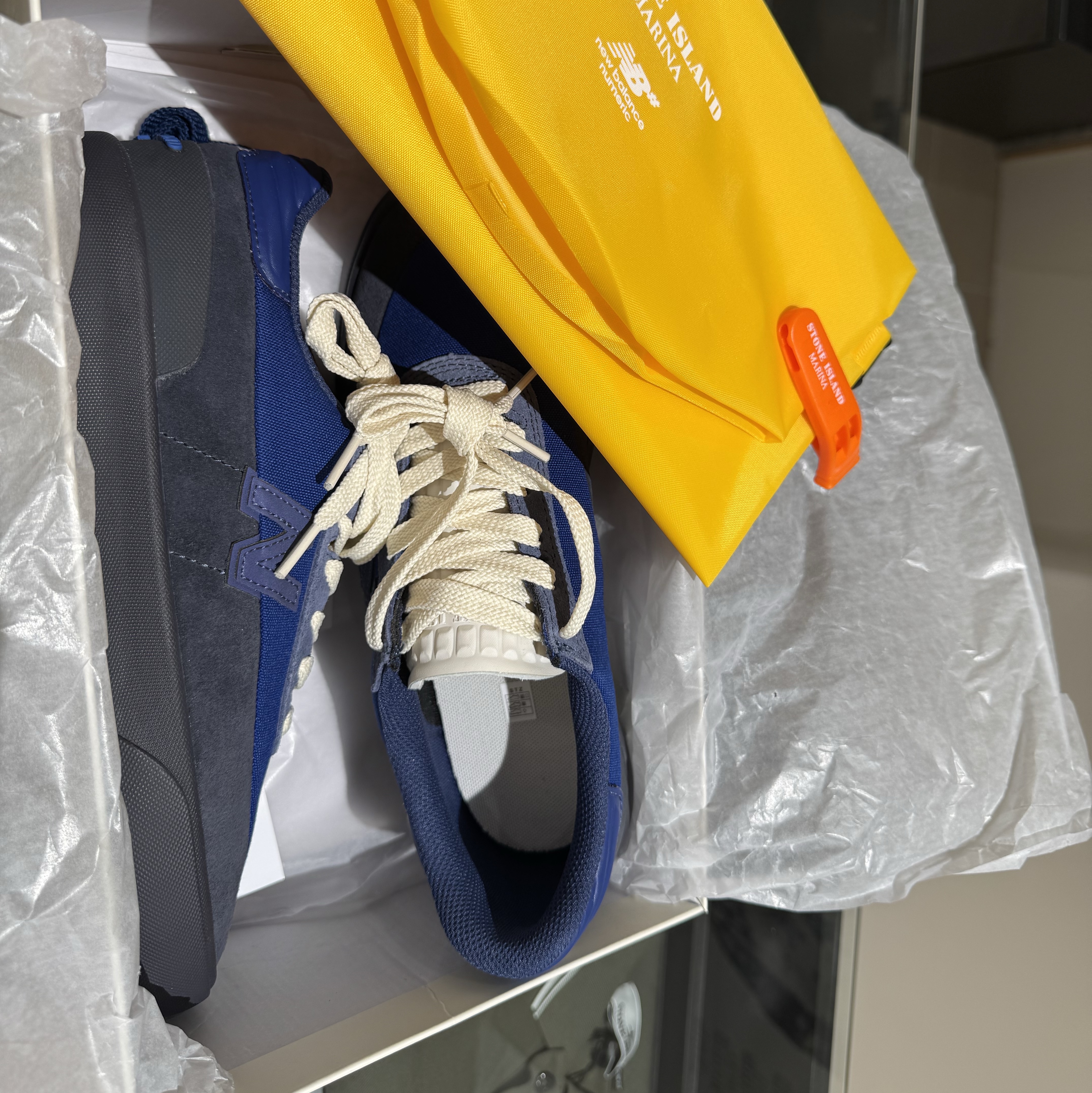 New Balance x Stone Island Numeric 272 Blue Black, New Balance x Stone Island Numeric 272 White Royal Blue 착용 스타일 - 10