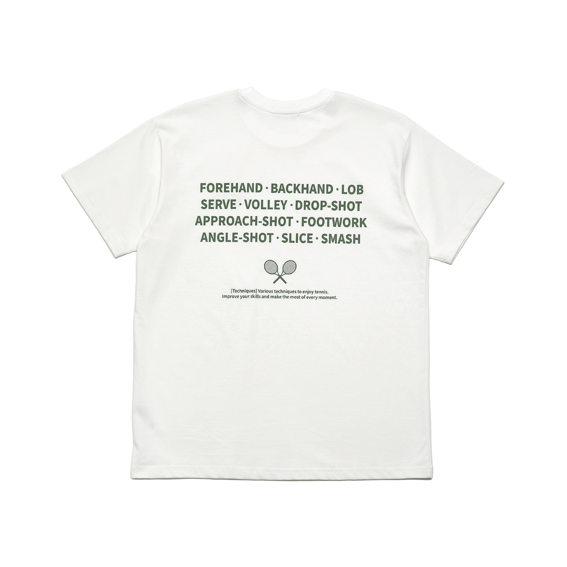 tedamgr ALLTAGLICH Tennis Tecnique T-Shirts Ivory Green - 대표 이미지 #1