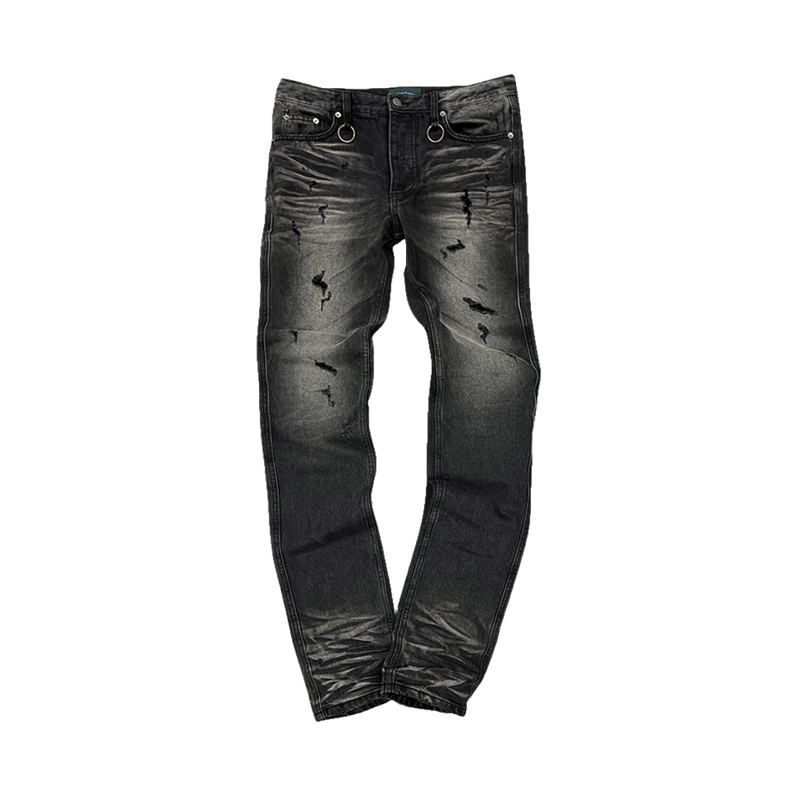 25SSUMCARWG Undermycar 25SS Hard Washed Antique Rings Distressed Slim Jeans Washed Gray
