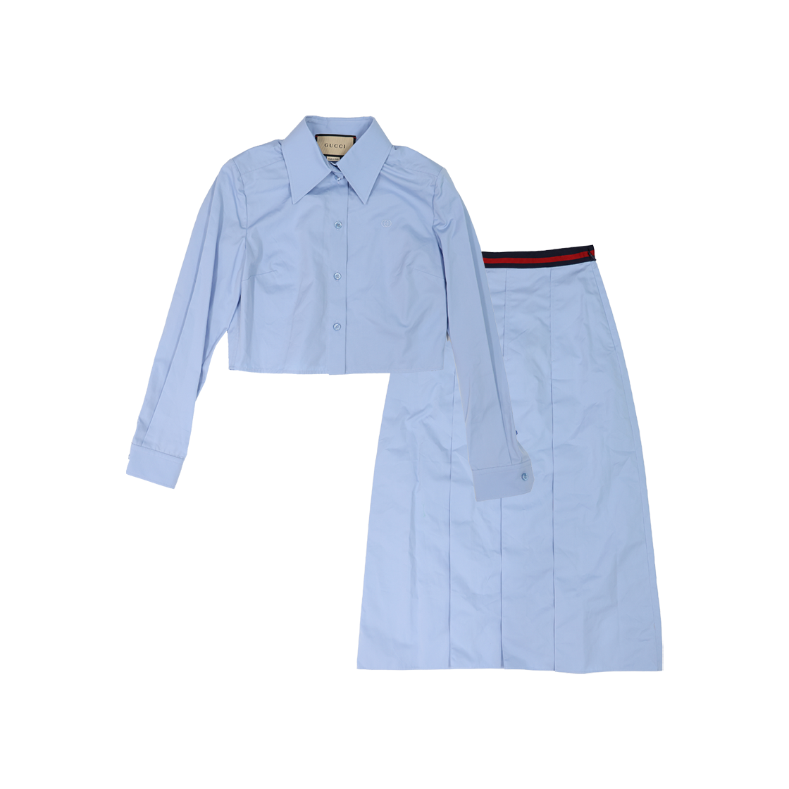 IT5N2QHOF9KM GUCCI Heavy Cotton Poplin Setup Light Blue
