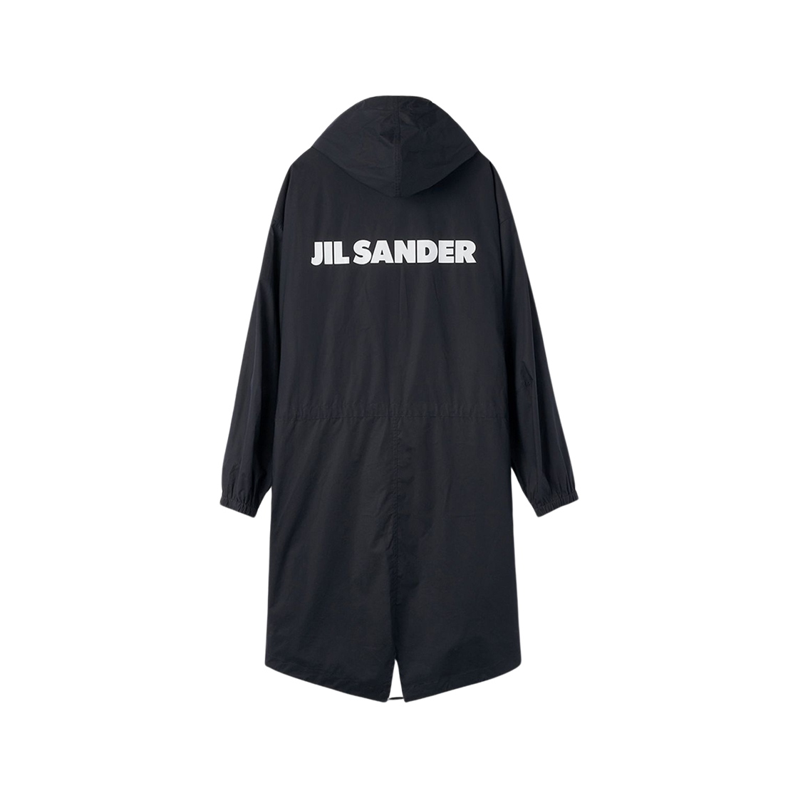 질 샌더 백 로고 프린트 후드 코트 네이비(Jil Sander Back Logo Print Hoodie Coat Navy) - 2