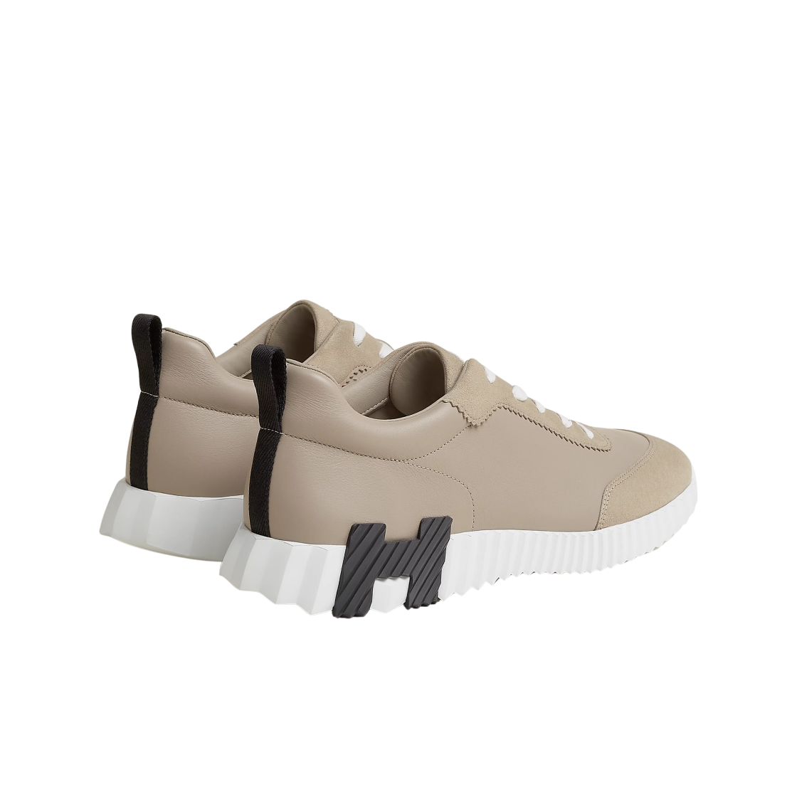 에르메스 바운싱 스니커즈 카프스킨 스웨이드 고트스킨 & 베쥬 갈레(Hermes Bouncing Sneaker Calfskin Suede Goatskin & Beige Galet) - 3