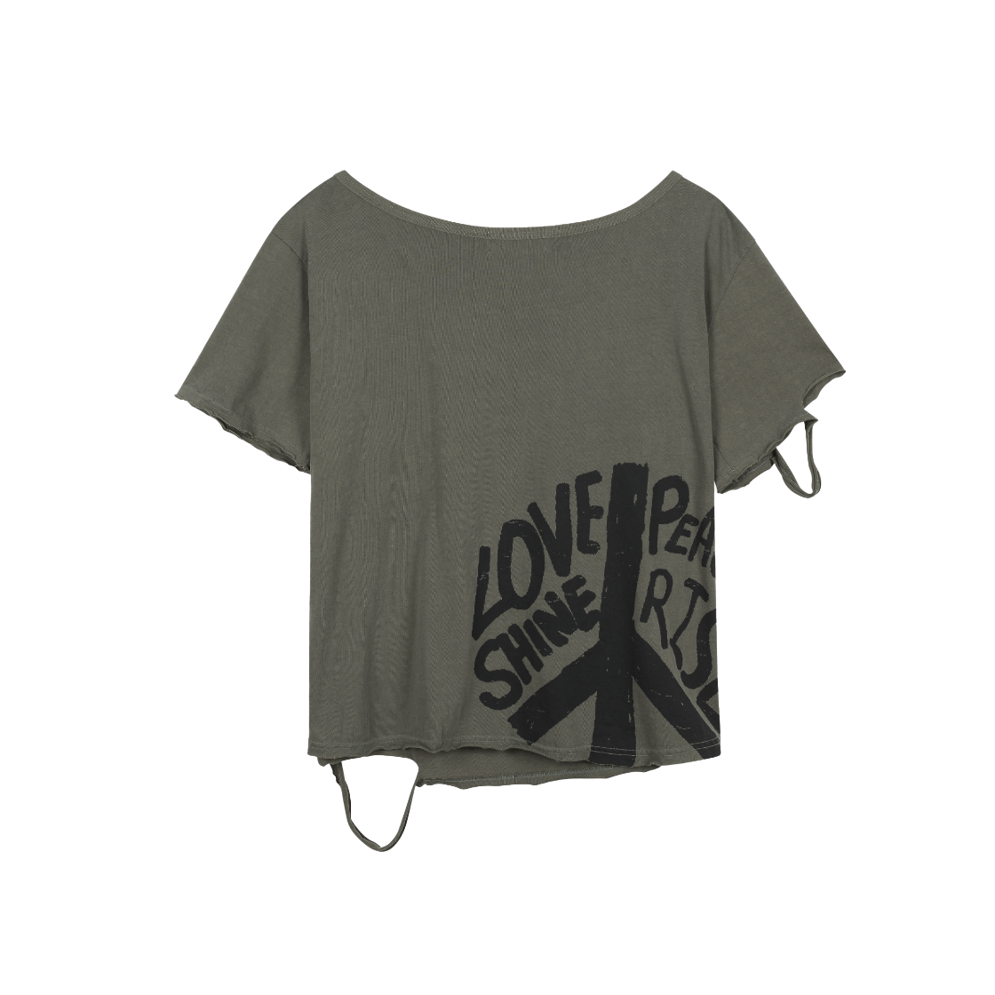 VAK252SS003 Vacant Archive Dion Cut-Out Box T-Shirts Khaki - #2