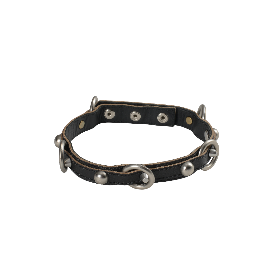 베이컨트 아카이브 나나 스터드 레더 초커 실버(Vacant Archive Nana Stud Leather Choker Silver)