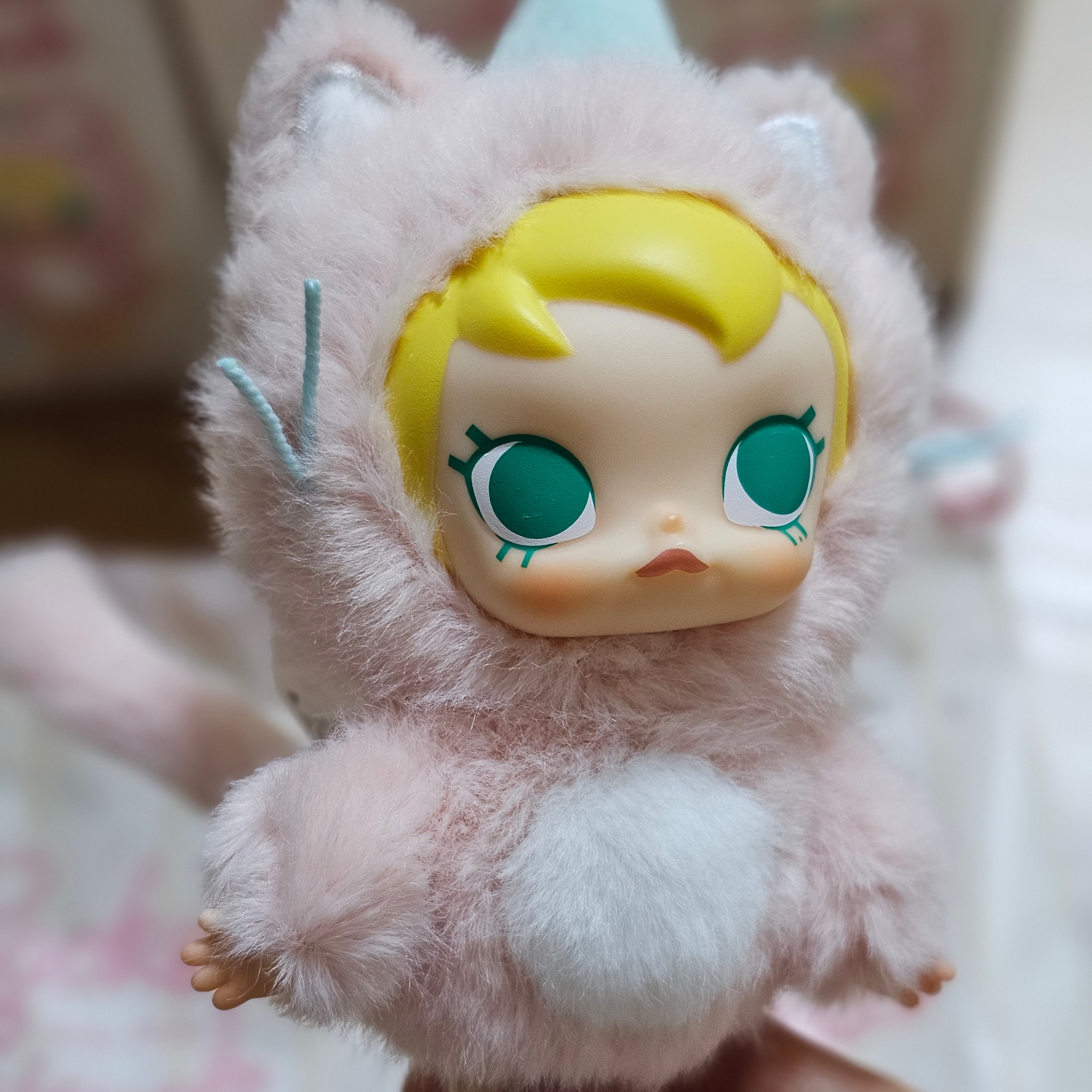 Pop Mart Baby Molly Pocket Friends Series Vinyl Plush Pendant (6 Blind Boxes) 착용 스타일 - 4