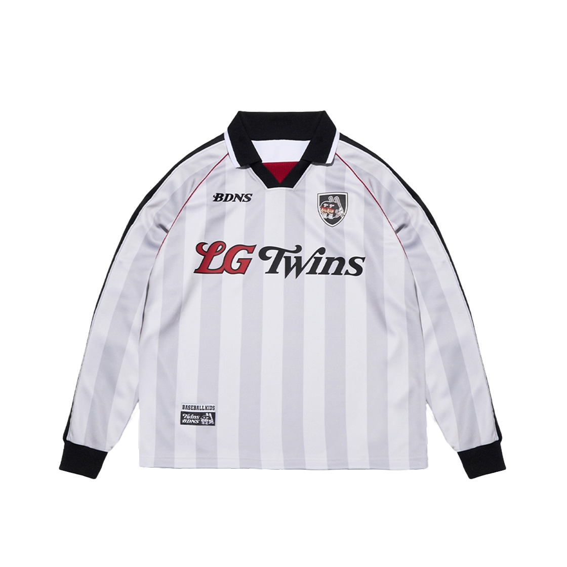 - BDNS x LG TWINS Stripe L/S Jersey Silver (Non Marking Ver.)