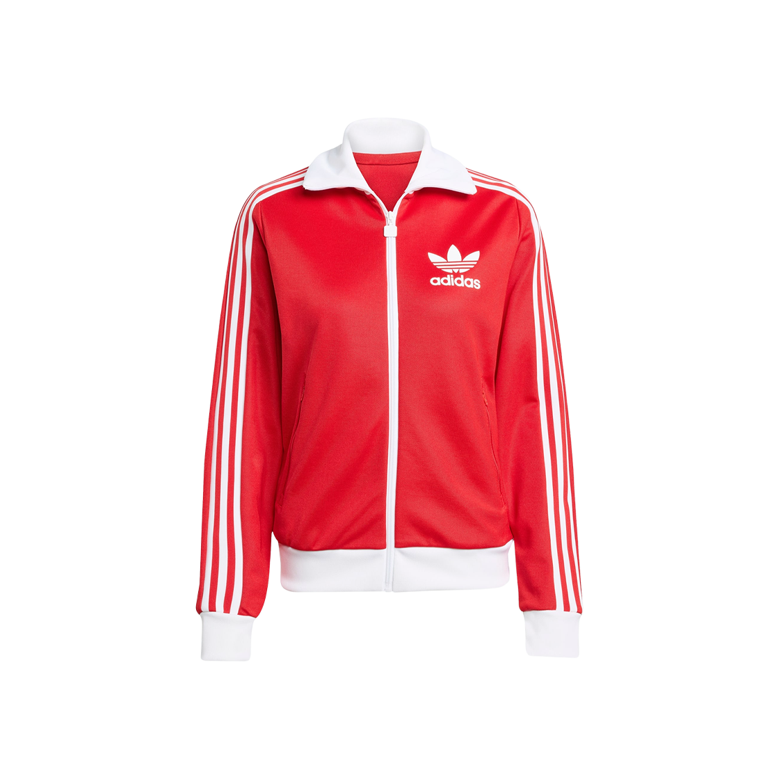 (W) 아디다스 오리지널스 헤리티지 트랙탑 베러 스칼렛 화이트 - KR 사이즈((W) Adidas Originals Heritage Track Top Better Scarlet White - KR Sizing)