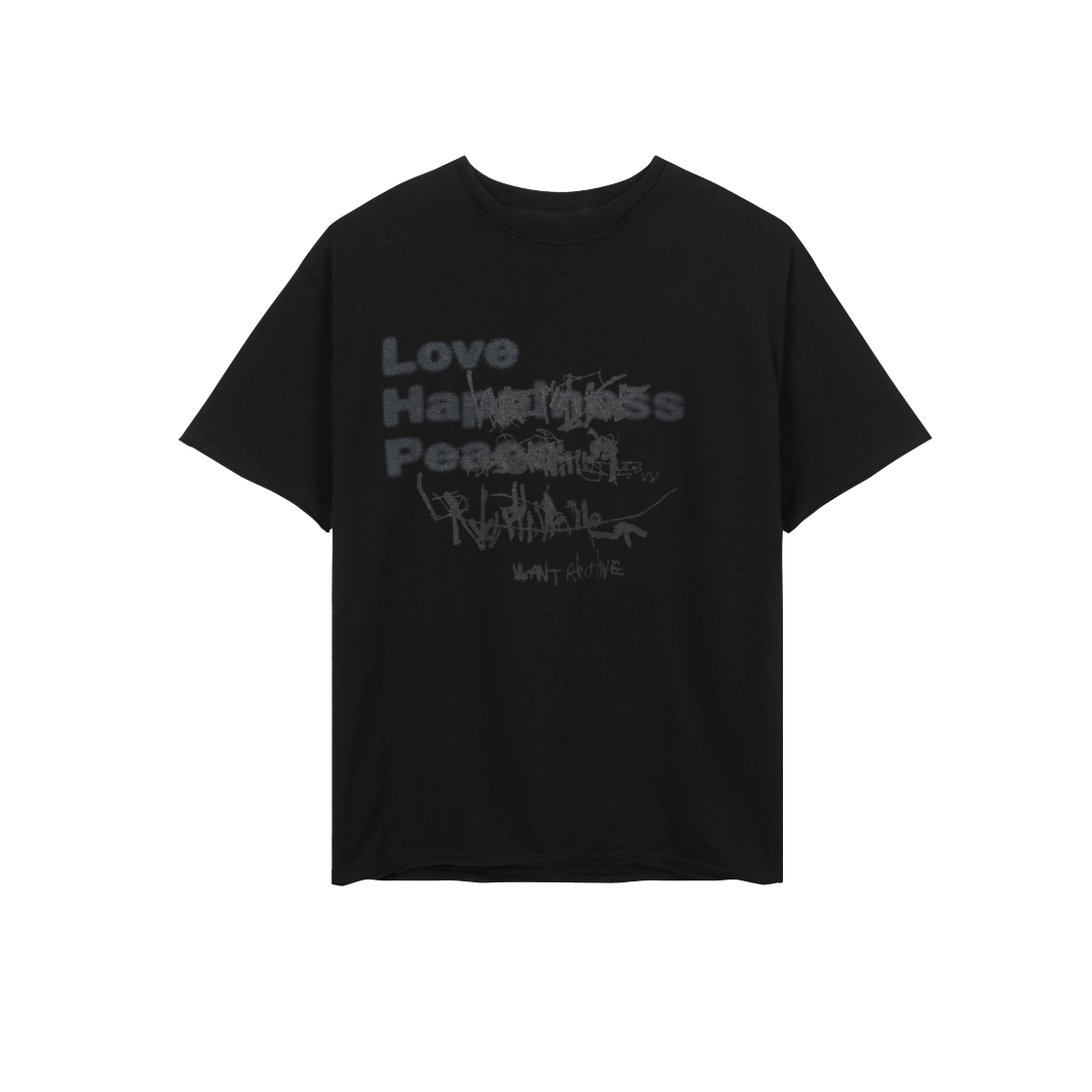 VMK252SS004 Vacant Archive Men Della Artwork T-Shirt Black