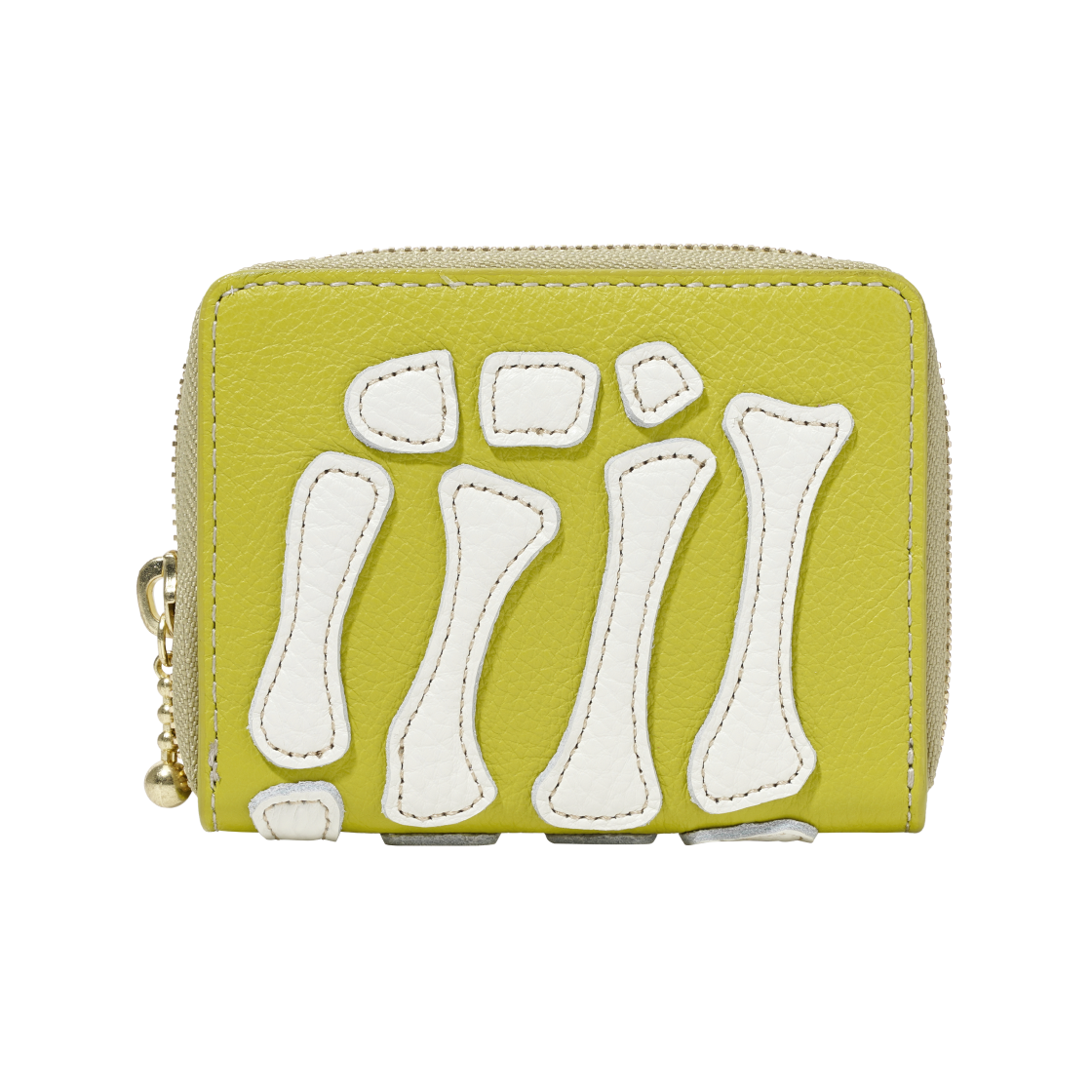 캐피탈 떰즈 업 본 핸드 집 미니 지갑 옐로우(Kapital Thumbs Up Bone Hand Zip Mini Wallet Yellow)