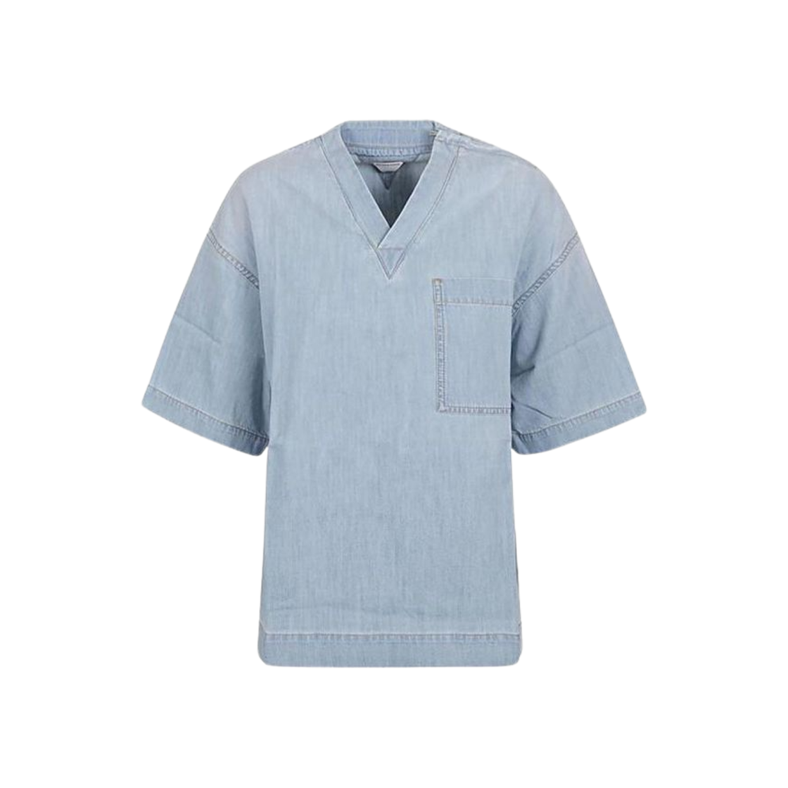 (W) 보테가 베네타 데님 셔츠 라이트 블리치((W) Bottega Veneta Denim Shirt Light Bleach)