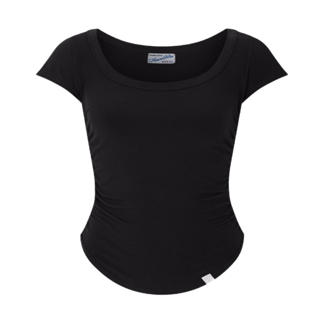◇Pleasenofollow◇ New MOMO Shirring Short Top Black 플리즈노팔로우(PLEASENOFOLLOW) New MOMO Shirring Short Top