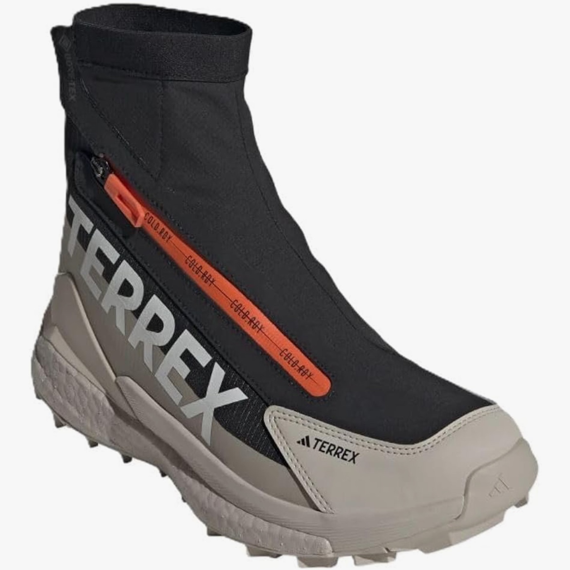Adidas Terrex Free Hiker 2 Cold.RDY Wonder Beige Core Black 착용 스타일 - 2